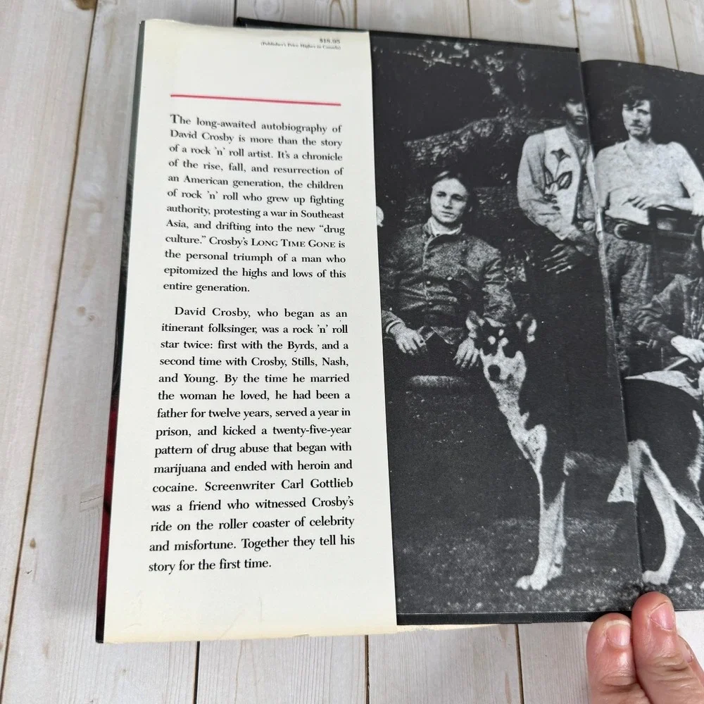 Long Time Gone David Crosby Carl Gottlieb 1988 First Edition Doubleday